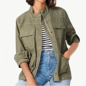 NWT J.Crew Garment Dyed Jacket Light Fatigue Utility Small